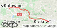 Track GPS Mysłowice - Kraków
